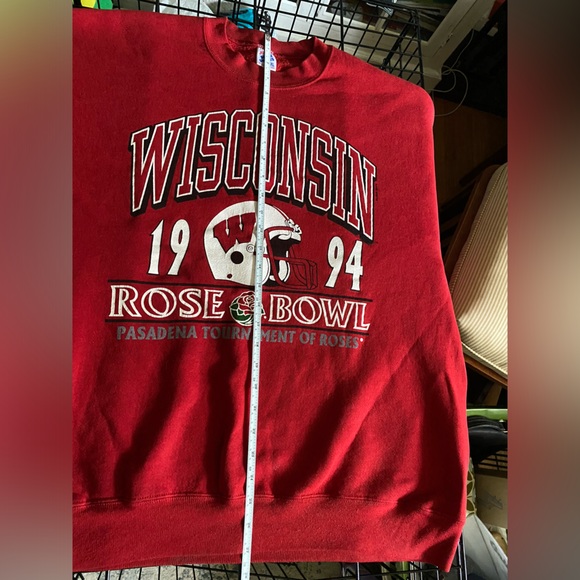 Vintage 1994 Wisconsin Badgers Rose Bowl Sweatshirt sz. XXL Jerzees Super Sweats - Picture 4 of 7